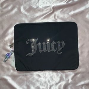 Juicy Couture 🤍 Large Black Velvet Laptop Case / Bag